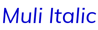 Muli Italic fuente